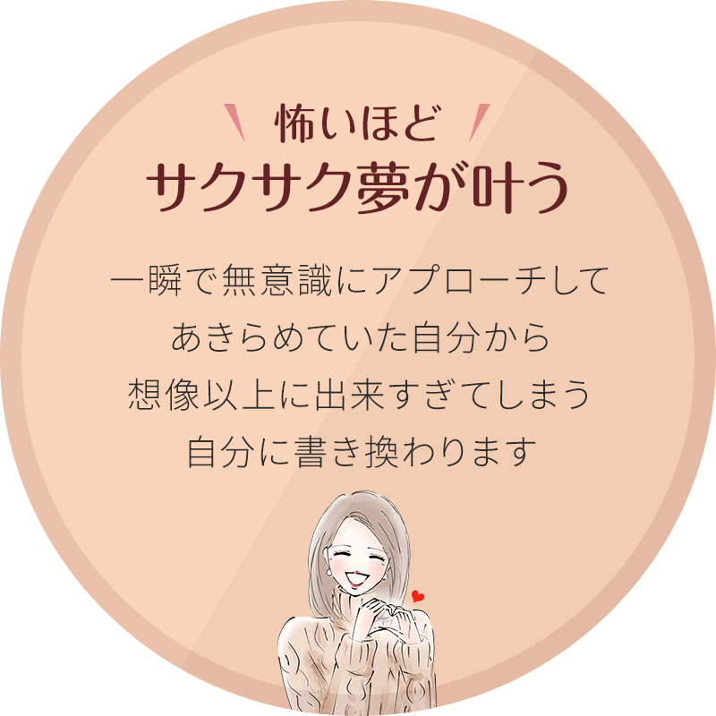【怖いほど夢が叶う!】一瞬で意識にアプローチしてあきらめていた自分から想像以上に出来すぎてしまう自分に書き変わります